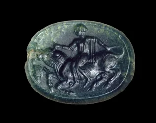 Scaraboid Depicting Europa and the Bull, Greek from Cyprus, Late Archaic